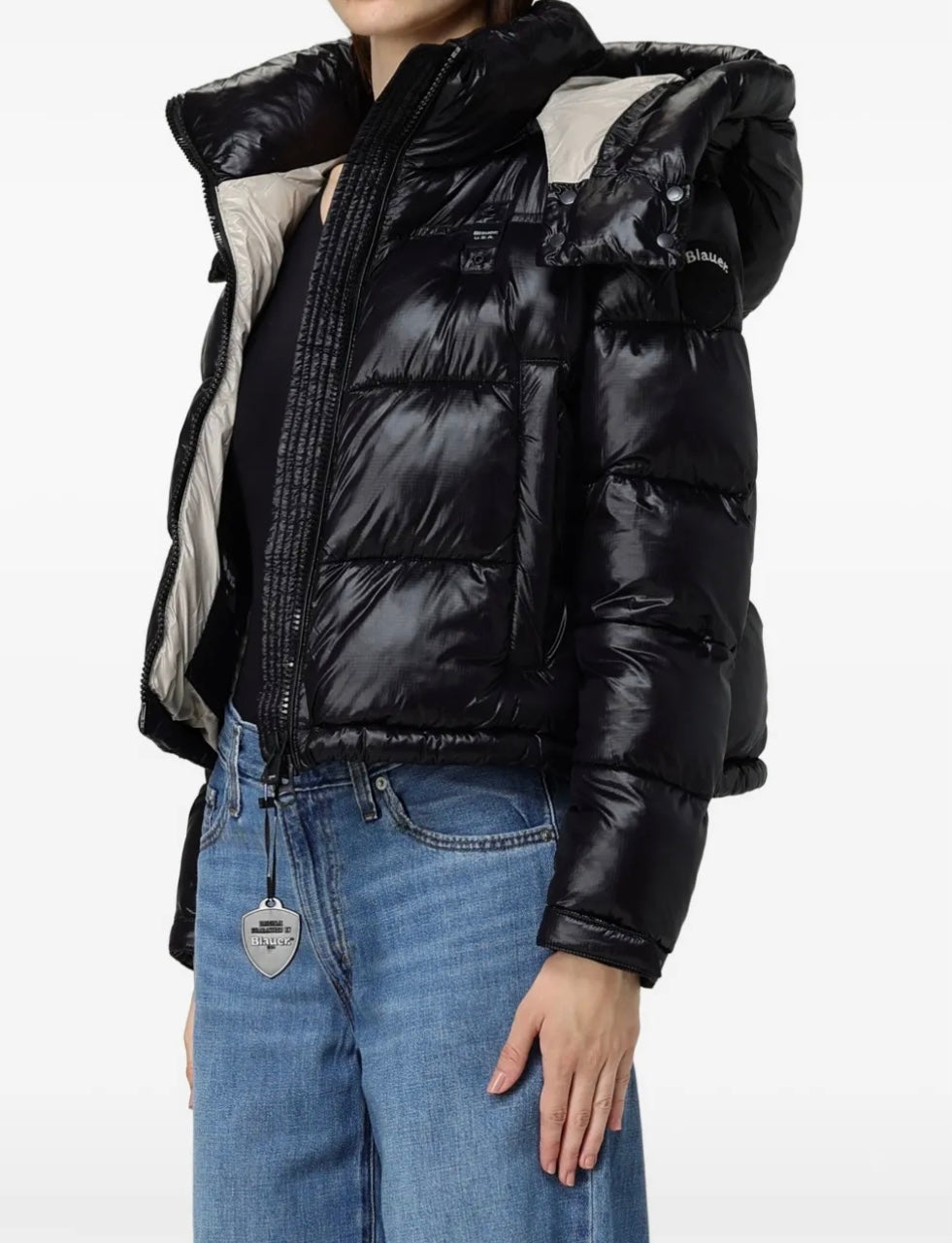 GIUBBINO BLAUER DONNA BOMBER CORTO NERO