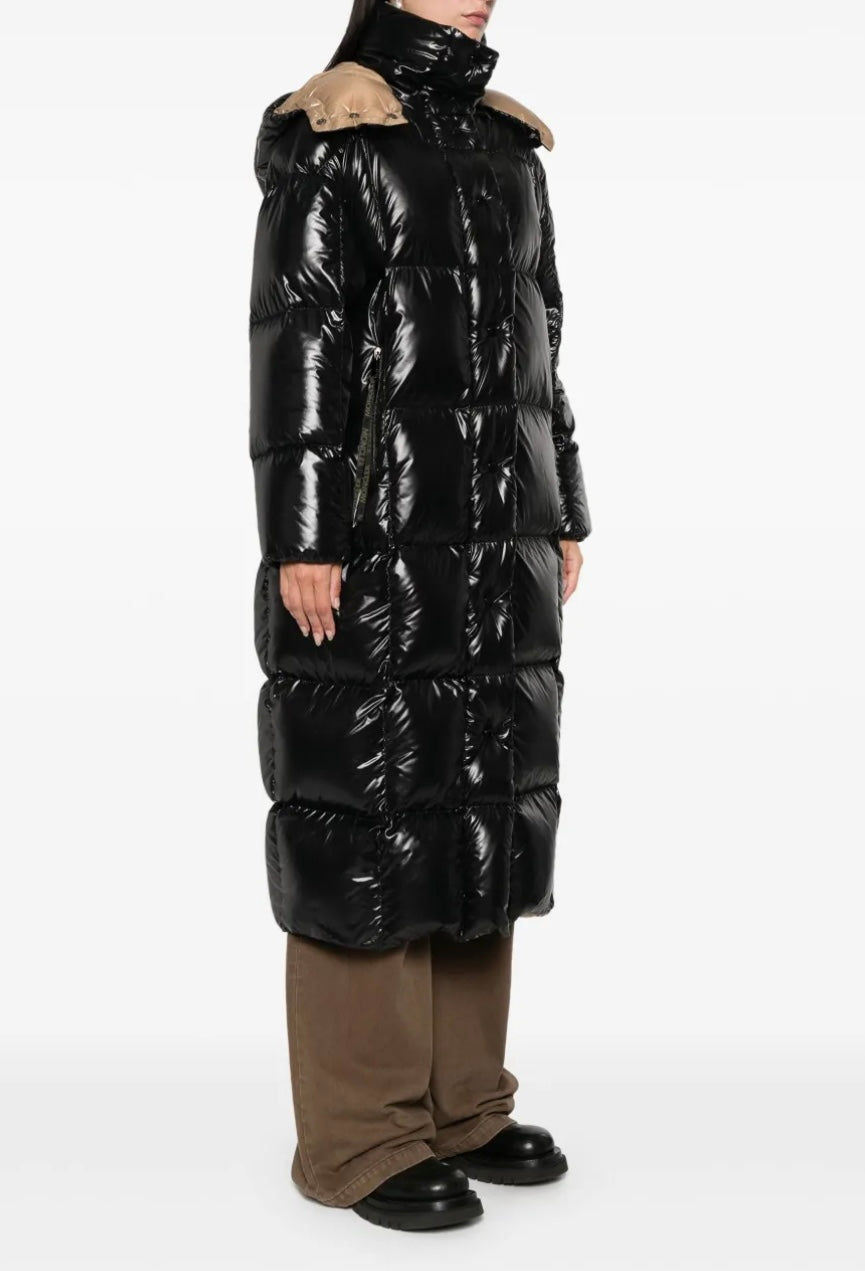 GUBBINO MONCLER DONNA LUNGO NERO/BEIGE