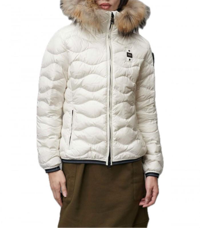 GIUBBINO BLAUER DONNA BIANCO CORTO CON PELLICCIA
